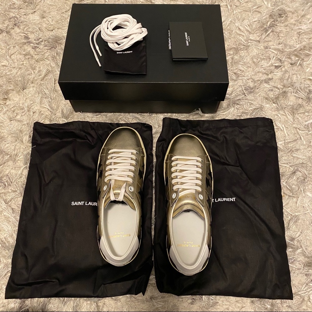 ⭐️HP⭐️ YSL Court Classic Metallic Star Sneaker - Picture 8 of 9